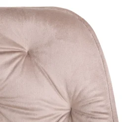 HOMLA Krzeslo Flossi Welurowe Obrotowe Bezowe 57X65X90 Cm