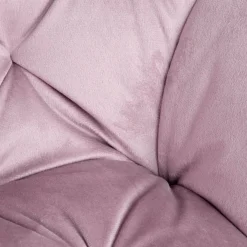 HOMLA Krzeslo Flossi Welurowe Obrotowe Rozowe 57X65X90 Cm