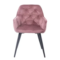 HOMLA Krzeslo Flossi Welurowe Rozowe 57X63X84 Cm