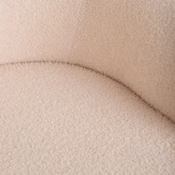 HOMLA Krzeslo Fluffy Bezowe W Tkaninie Teddy 57X60X78 Cm