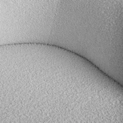 HOMLA Krzeslo Fluffy Szare W Tkaninie Teddy 57X60X78 Cm