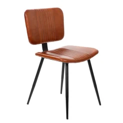 HOMLA Krzeslo Gladio W Obiciu Ze Skory Bawolej Brazowe 47X51X82 Cm