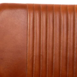 HOMLA Krzeslo Gladio W Obiciu Ze Skory Bawolej Brazowe 47X51X82 Cm