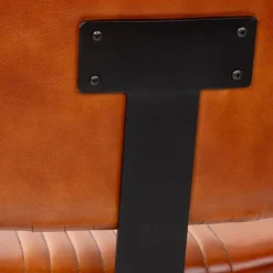 HOMLA Krzeslo Gladio W Obiciu Ze Skory Bawolej Brazowe 47X51X82 Cm