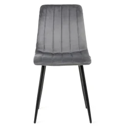 HOMLA Krzeslo Golick Welurowe Ciemnoszare 44X57X88 Cm