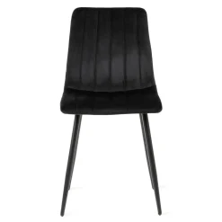 HOMLA Krzeslo Golick Welurowe Czarne 44X57X88 Cm