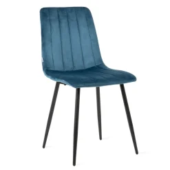 HOMLA Krzeslo Golick Welurowe Granatowe 44X57X88 Cm