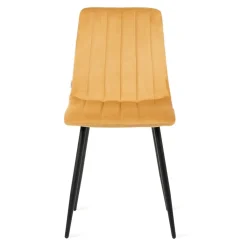 HOMLA Krzeslo Golick Welurowe Musztardowe 44X57X88 Cm