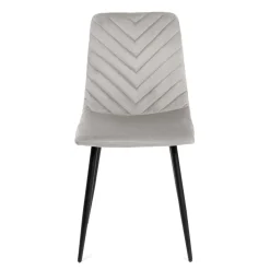 HOMLA Krzeslo Gunhild Welurowe Jasnoszare 44X57X88 Cm