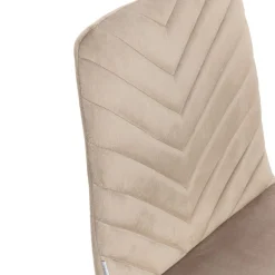 HOMLA Krzeslo Gunhild Welurowe Bezowe 44X57X88 Cm