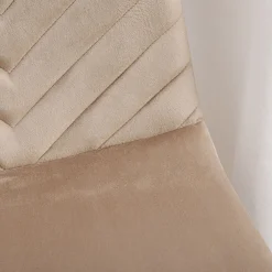 HOMLA Krzeslo Gunhild Welurowe Bezowe 44X57X88 Cm