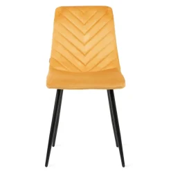 HOMLA Krzeslo Gunhild Welurowe Musztardowe 44X57X88 Cm