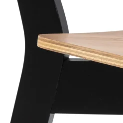 HOMLA Krzeslo Haveri! Drewniane Czarne-Naturalne 55X45X79,5 Cm