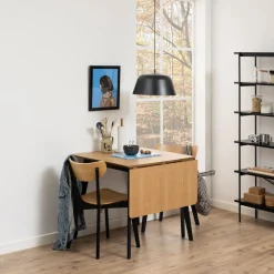 HOMLA Krzeslo Haveri! Drewniane Czarne-Naturalne 55X45X79,5 Cm