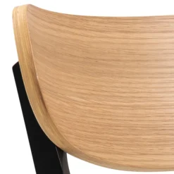 HOMLA Krzeslo Haveri! Drewniane Czarne-Naturalne 55X45X79,5 Cm