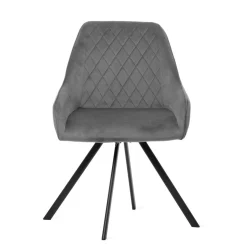 HOMLA Krzeslo Laurent Obrotowe Biale 54X55X85 Cm, Sh: 50Cm