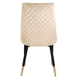 HOMLA Krzeslo Logan Welurowe Bezowe 44X44X92 Cm