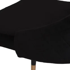 HOMLA Krzeslo Logan Welurowe Czarne 44X44X92 Cm