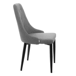 HOMLA Krzeslo Louis Quilter W Tkaninie Szare 44X59X88 Cm