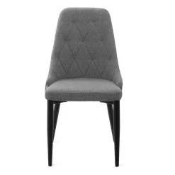 HOMLA Krzeslo Louis Quilter W Tkaninie Szare 44X59X88 Cm