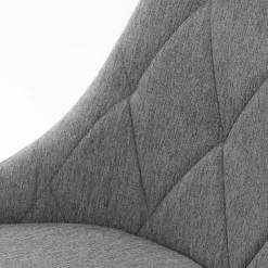 HOMLA Krzeslo Louis Quilter W Tkaninie Szare 44X59X88 Cm
