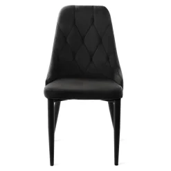 HOMLA Krzeslo Louis Quilter Welurowe Czarne 44X59X88 Cm