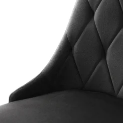 HOMLA Krzeslo Louis Quilter Welurowe Czarne 44X59X88 Cm