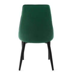 HOMLA Krzeslo Louis Ribbon Welurowe Zielone 44X59X88 Cm