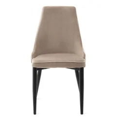 HOMLA Krzeslo Louis Ribbon Welurowe Bezowe 44X59X88 Cm