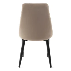 HOMLA Krzeslo Louis Ribbon Welurowe Bezowe 44X59X88 Cm