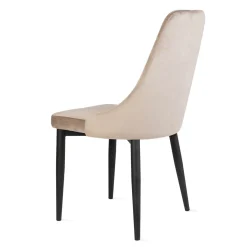 HOMLA Krzeslo Louis Welurowe Bezowe 44X59X88 Cm