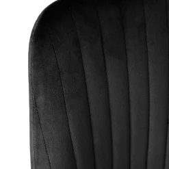 HOMLA Krzeslo Louis Welurowe Czarne 44X59X88 Cm