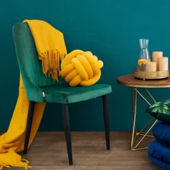 HOMLA Krzeslo Louis Welurowe Zielone 44X59X88 Cm