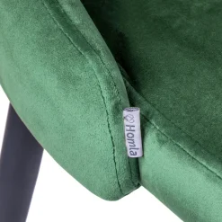 HOMLA Krzeslo Louis Welurowe Zielone 44X59X88 Cm