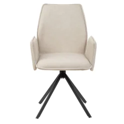 HOMLA Krzeslo Lugro Obrotowe Bezowe 56X60X82 Cm