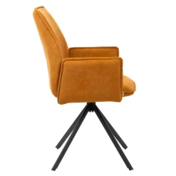 HOMLA Krzeslo Lugro Obrotowe Musztardowe 56X60X82 Cm