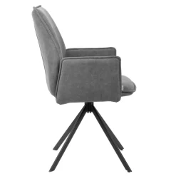 HOMLA Krzeslo Lugro Obrotowe Szare 56X60X82 Cm