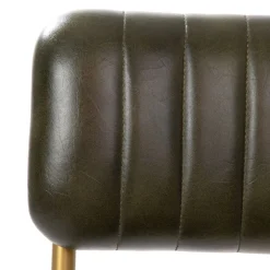 HOMLA Krzeslo Lumbar W Obiciu Ze Skory Bawolej Zielone 46X52X78 Cm