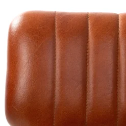 HOMLA Krzeslo Lumbar W Obiciu Ze Skory Bawolej Brazowe 46X52X78 Cm