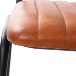 HOMLA Krzeslo Lumbar W Obiciu Ze Skory Bawolej Brazowe 46X52X78 Cm