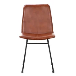 HOMLA Krzeslo Nerea W Obiciu Ze Skory Bawolej Brazowe 46X58X86 Cm