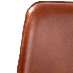 HOMLA Krzeslo Nerea W Obiciu Ze Skory Bawolej Brazowe 46X58X86 Cm