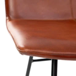 HOMLA Krzeslo Nerea W Obiciu Ze Skory Bawolej Brazowe 46X58X86 Cm