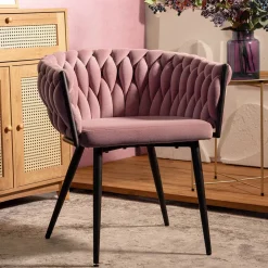 HOMLA Krzeslo Prinssi New Rozowe 60X60X79 Cm