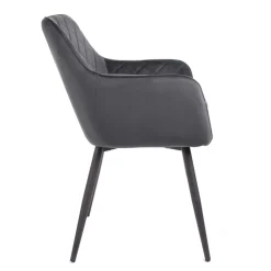 HOMLA Krzeslo Shelton Welurowe Szare 56X60X84Cm