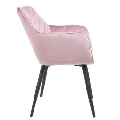 HOMLA Krzeslo Shelton Welurowe Rozowe 56X60X84Cm