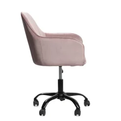 HOMLA Krzeslo Teill Welurowe Obrotowe Rozowe 55,5X54,5X80-90Cm