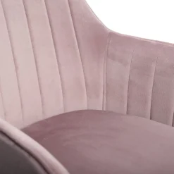 HOMLA Krzeslo Teill Welurowe Obrotowe Rozowe 55,5X54,5X80-90Cm