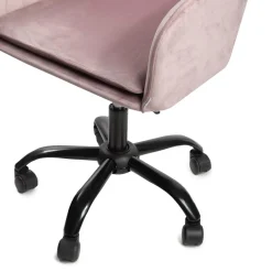 HOMLA Krzeslo Teill Welurowe Obrotowe Rozowe 55,5X54,5X80-90Cm