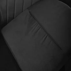 HOMLA Krzeslo Teill Welurowe Obrotowe Czarne 55,5X54,5X80-90Cm